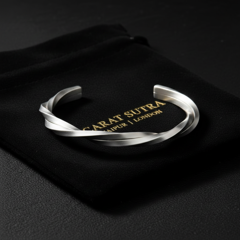 Twisted Rope Bangle| Adjustable Modern Style Bangle/kadaa/Handcuff | 925 Sterling Silver