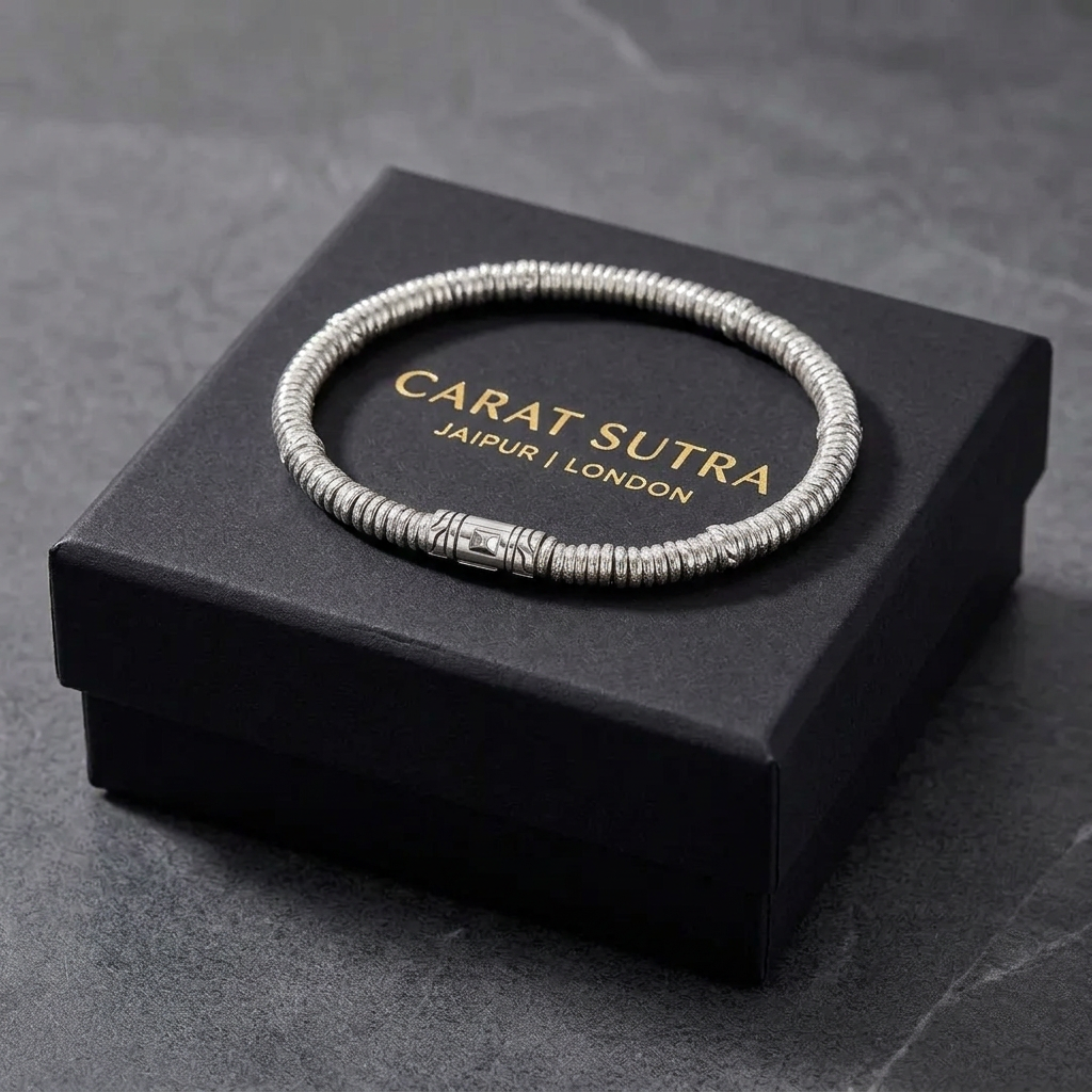 4mm Heishi Ring Bracelet | 925 Sterling Silver with Hallmark