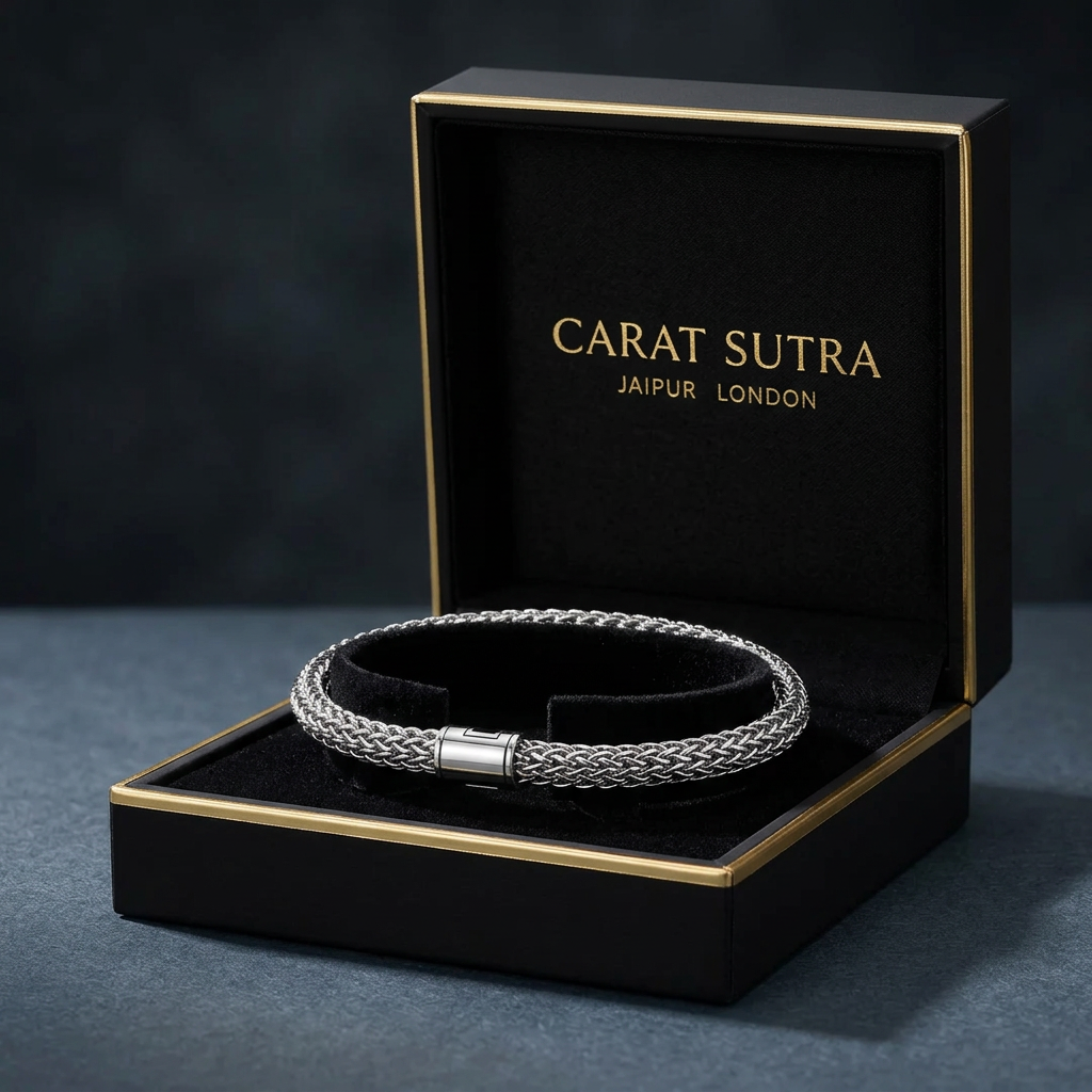 8mm Classic Handwoven Chain Bracelet for Men | 925 Sterling Silver with Hallmark