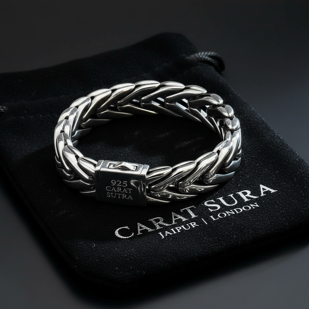 RARE PRINCE by CARAT SUTRA | Unique Silver Arrow Oxidized Bracelet for Men | 925 Sterling Silver Bracelet | Men's Jewelry | With Certificate of Authenticity and 925 Hallmark - caratsutra