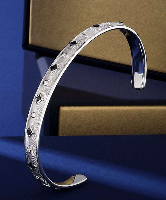 Exclusive Adjustable Sunbeam Cuff Style Bangle/kadaa/Handcuff | 925 Sterling Silver Bracelet | With Certificate of Authenticity and 925 Hallmark