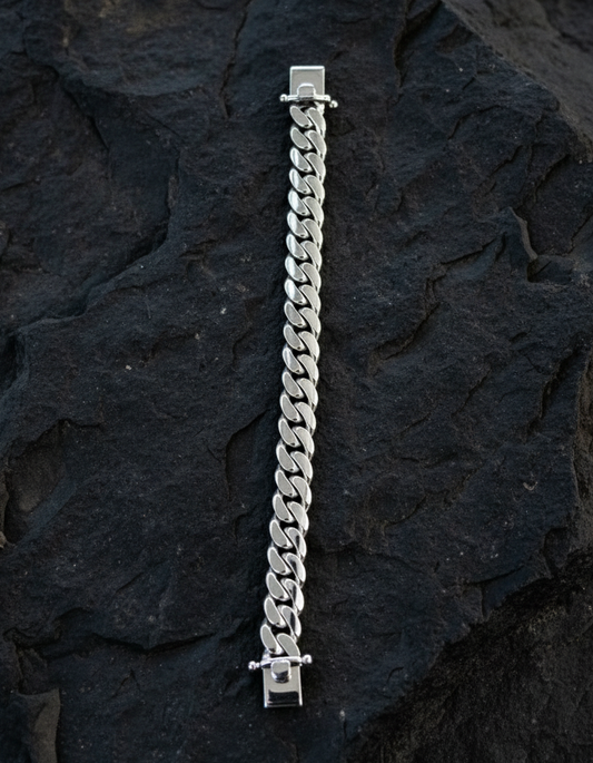 RARE PRINCE by CARAT SUTRA | 12mm Wide Solid Miami Cuban Link Bracelet | 22kt Gold Micron Plated 925 Sterling Silver Bracelet | Men's Jewelry | With Certificate of Authenticity and 925 Hallmark - caratsutra