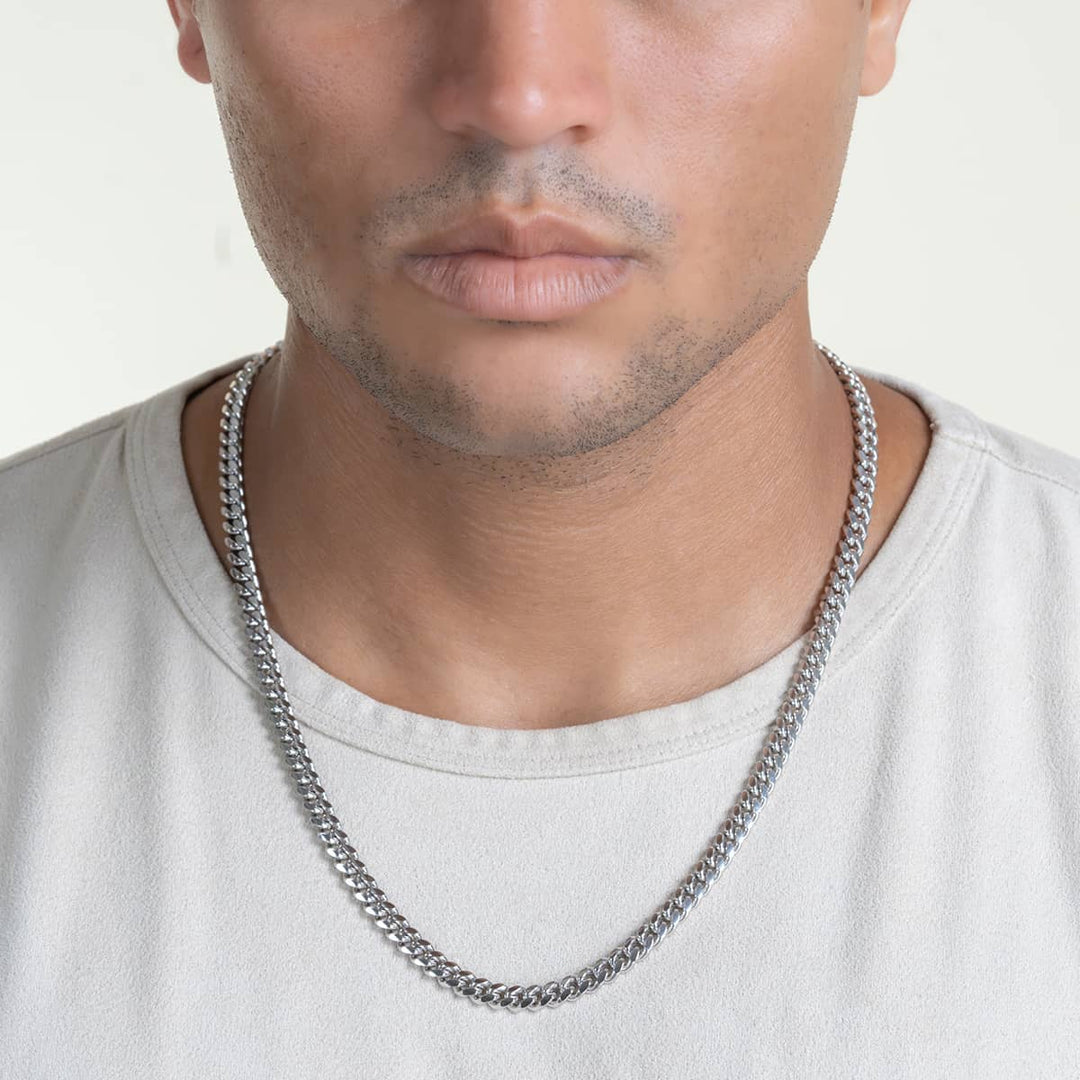 RARE PRINCE by CARAT SUTRA Solid 8mm Miami Cuban Link Chain with