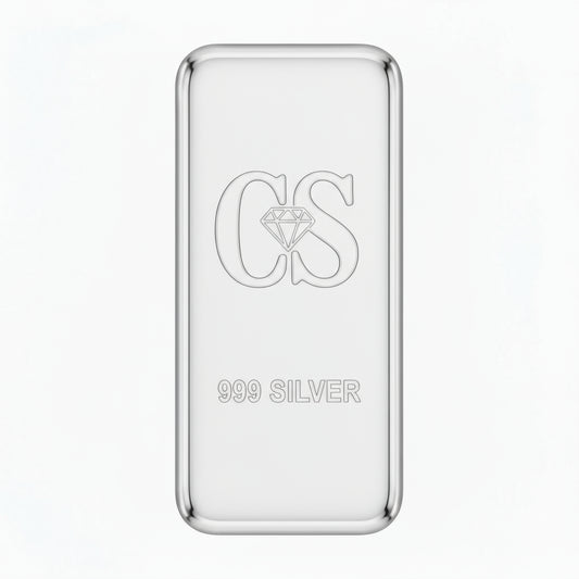 999 Purity 1 Kg Denomination Silver Bar CSPL999P1000G, with Assayer Code