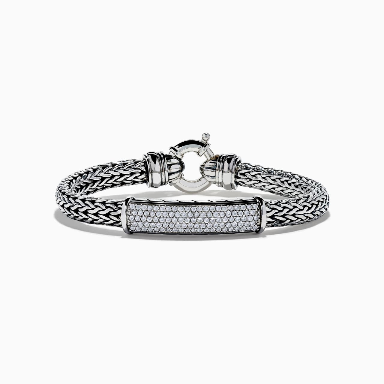 13mm Chain Bracelet with white zirconia | 925 Sterling Silver Bracelet | Men's Jewelry | With Certificate of Authenticity and 925 Hallmark - caratsutra