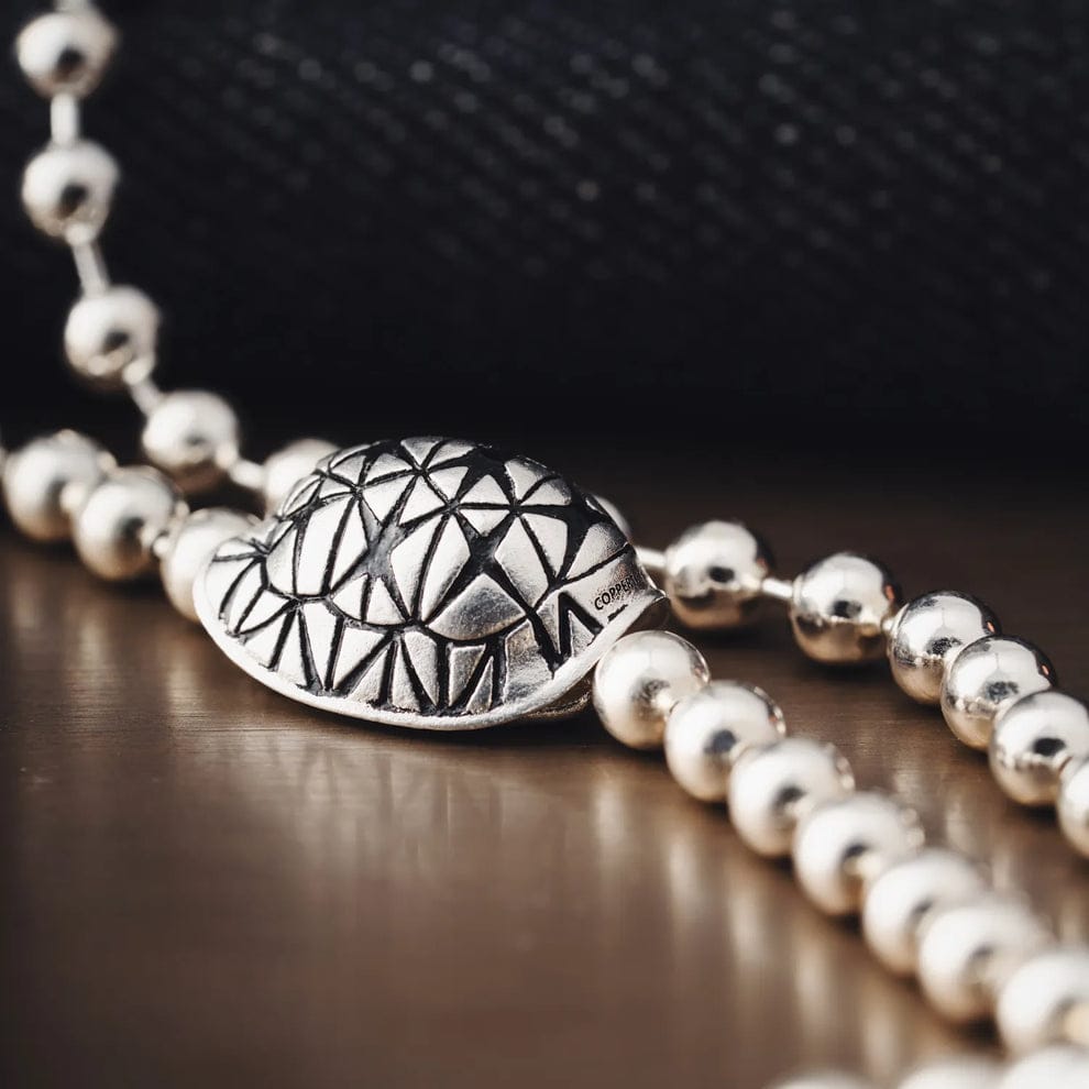 RARE PRINCE by CARAT SUTRA | 4mm Tortoise Ball Chain | 925 Sterling Silver Chain | With Certificate of Authenticity and 925 Hallmark - caratsutra