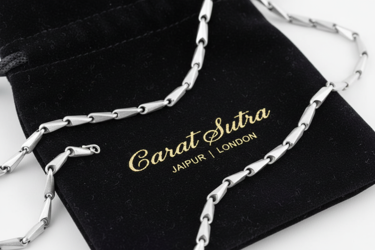 Minimalist Solid 4mm Infinity Chain | 925 Sterling Silver Chain | Men's Jewelry | With Certificate of Authenticity and 925 Hallmark - caratsutra