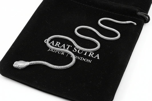 4mm wide Anaconda - Fox Tail Chain | 925 Sterling Silver Chain | With Certificate of Authenticity and 925 Hallmark - caratsutra