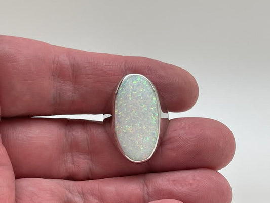 Unique Designed Turkish Style Ring with 16ct Oval Fire Australian Opal | 925 Sterling Silver Oxidized Ring | With Certificate of Authenticity and 925 Hallmark