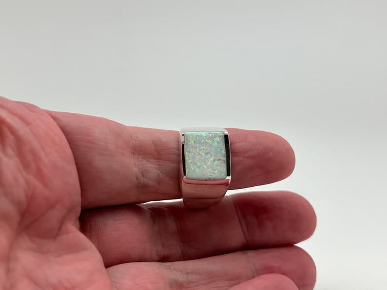 Unique Designed Turkish Style Ring with 8ct Oval Fire Australian Opal | 925 Sterling Silver Oxidized Ring | With Certificate of Authenticity and 925 Hallmark