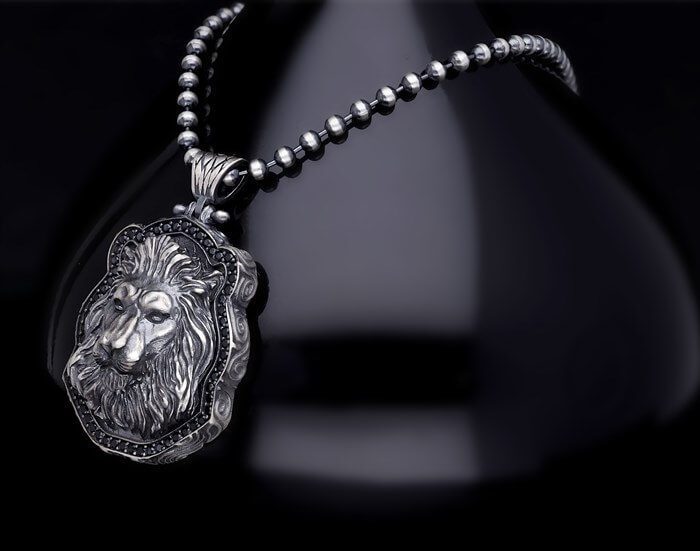 Unique Designed Lion Pendant for Men | 925 Sterling Silver Oxidized Pendant | Men's Jewelry | With Certificate of Authenticity and 925 Hallmark