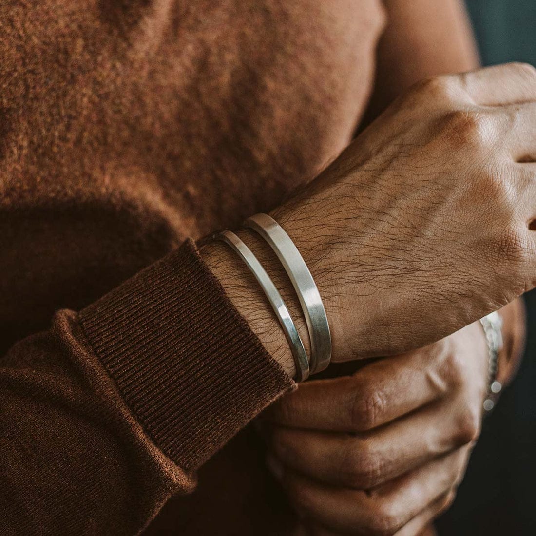Brush & Matt Finish Adjustable Cuff Style Bangle/kadaa/Handcuff | 925 Sterling Silver Bracelet | With Certificate of Authenticity and 925 Hallmark