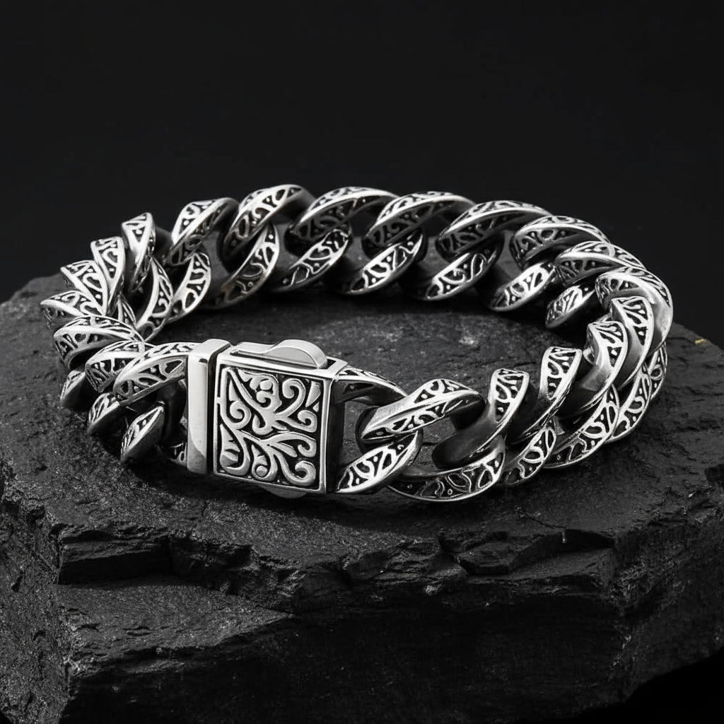 14mm wide, Unique Artistry Retro Oxidized Bracelet for Men 925 Sterling  Silver Bracelet With Certificate of Authenticity and 925 Hallmark