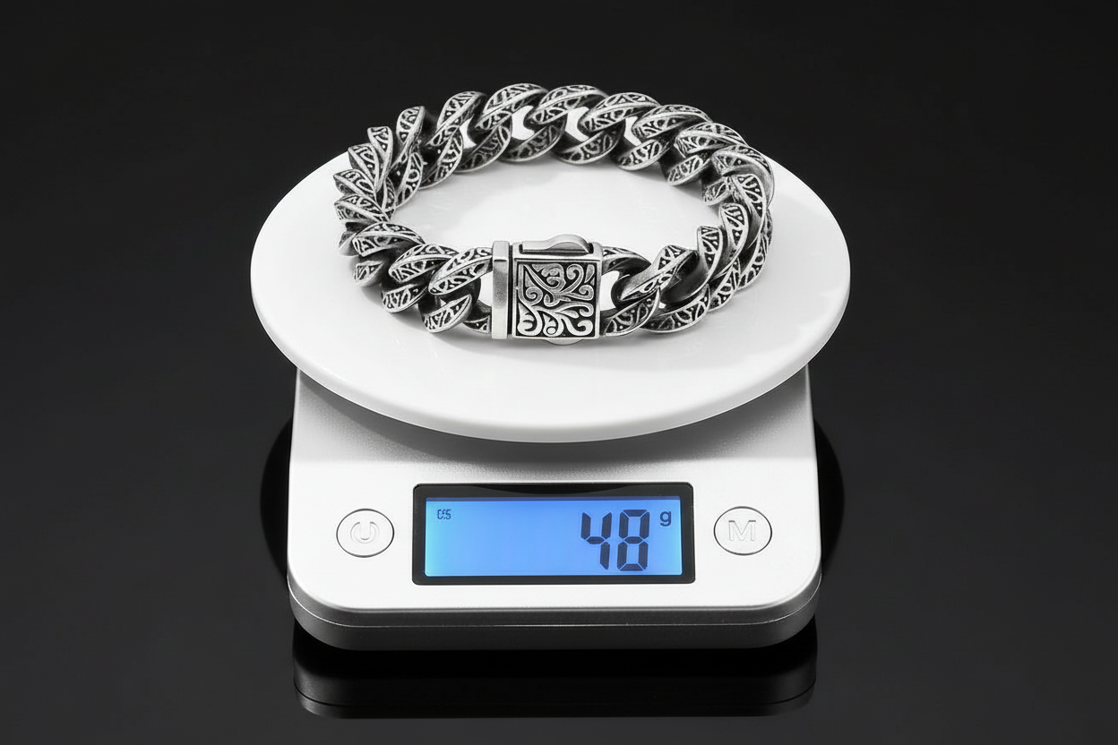 14mm wide, Unique Artistry Retro Oxidized Bracelet for Men | 925 Sterling Silver Bracelet | With Certificate of Authenticity and 925 Hallmark - caratsutra