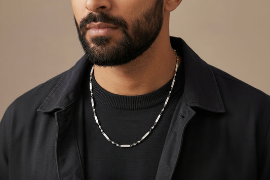 Minimalist Solid 4mm Infinity Chain with Cross | 925 Sterling Silver Chain