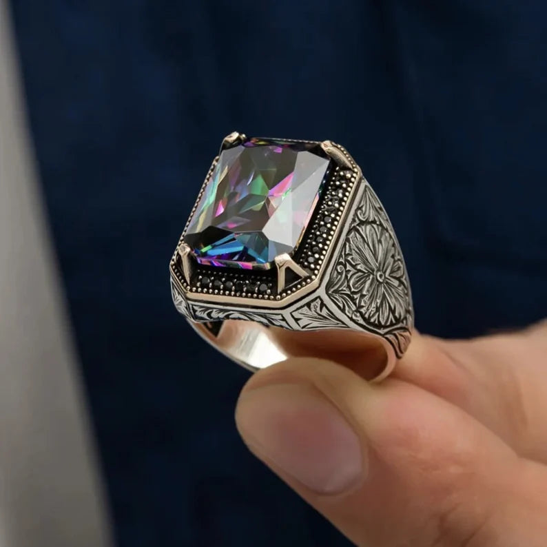 Gents silver ring latest design deals