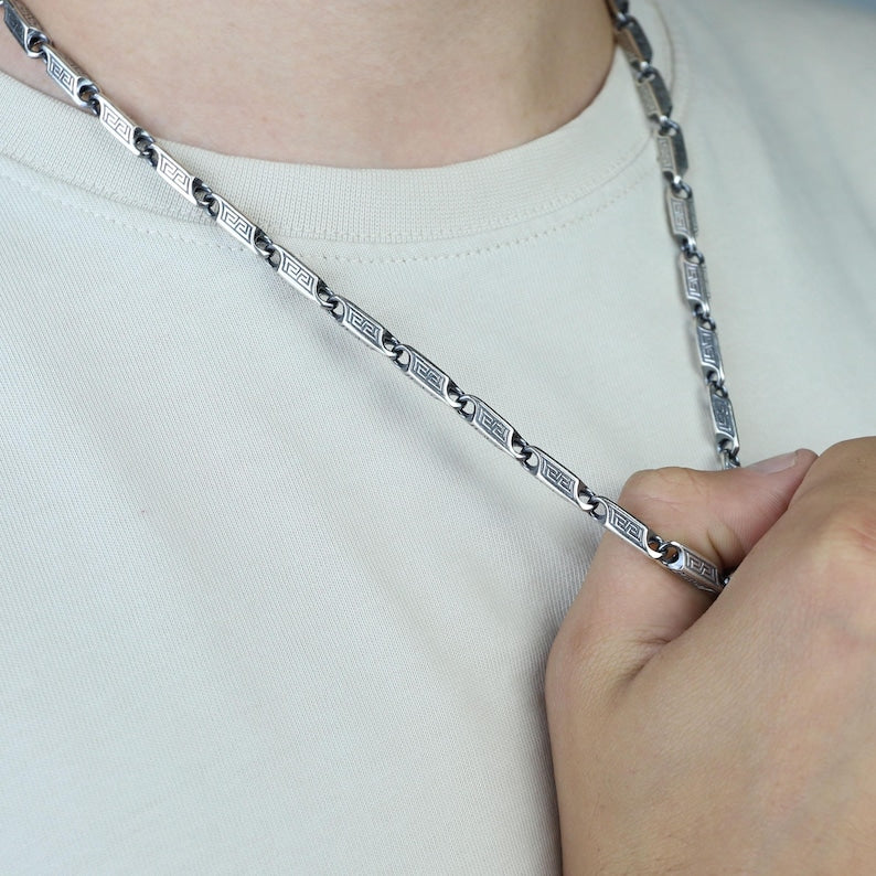 Minimalist Solid 4mm Infinity Chain | 925 Sterling Silver Chain | With Certificate of Authenticity and 925 Hallmark