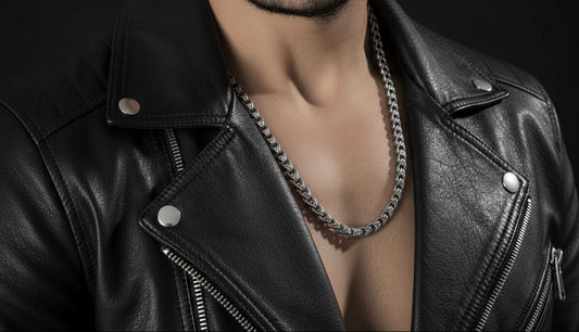 RARE PRINCE by CARAT SUTRA | Unique Hand Engraved Cylindrical Oxidized Chain | 925 Sterling Silver Chain | Men's Jewelry | With Certificate of Authenticity and 925 Hallmark