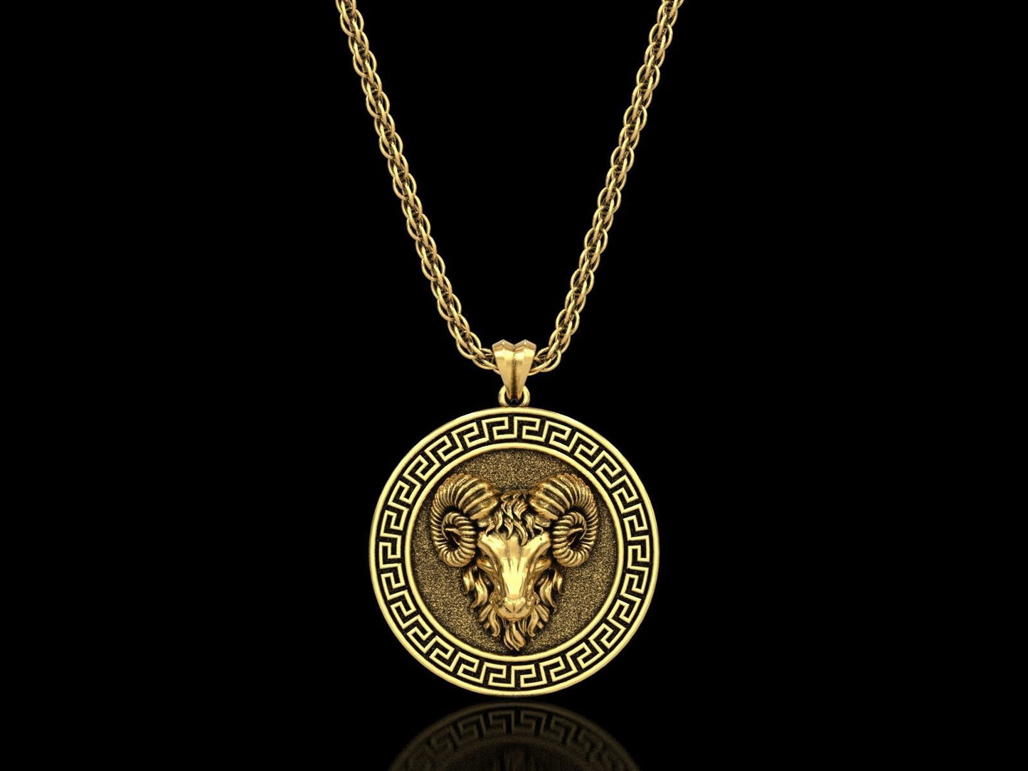 RARE PRINCE by CARAT SUTRA | Unique Designed Pendant for Aries Zodiac for Men | 925 Sterling Silver Oxidized Pendant | Men's Jewelry | With Certificate of Authenticity and 925 Hallmark - caratsutra