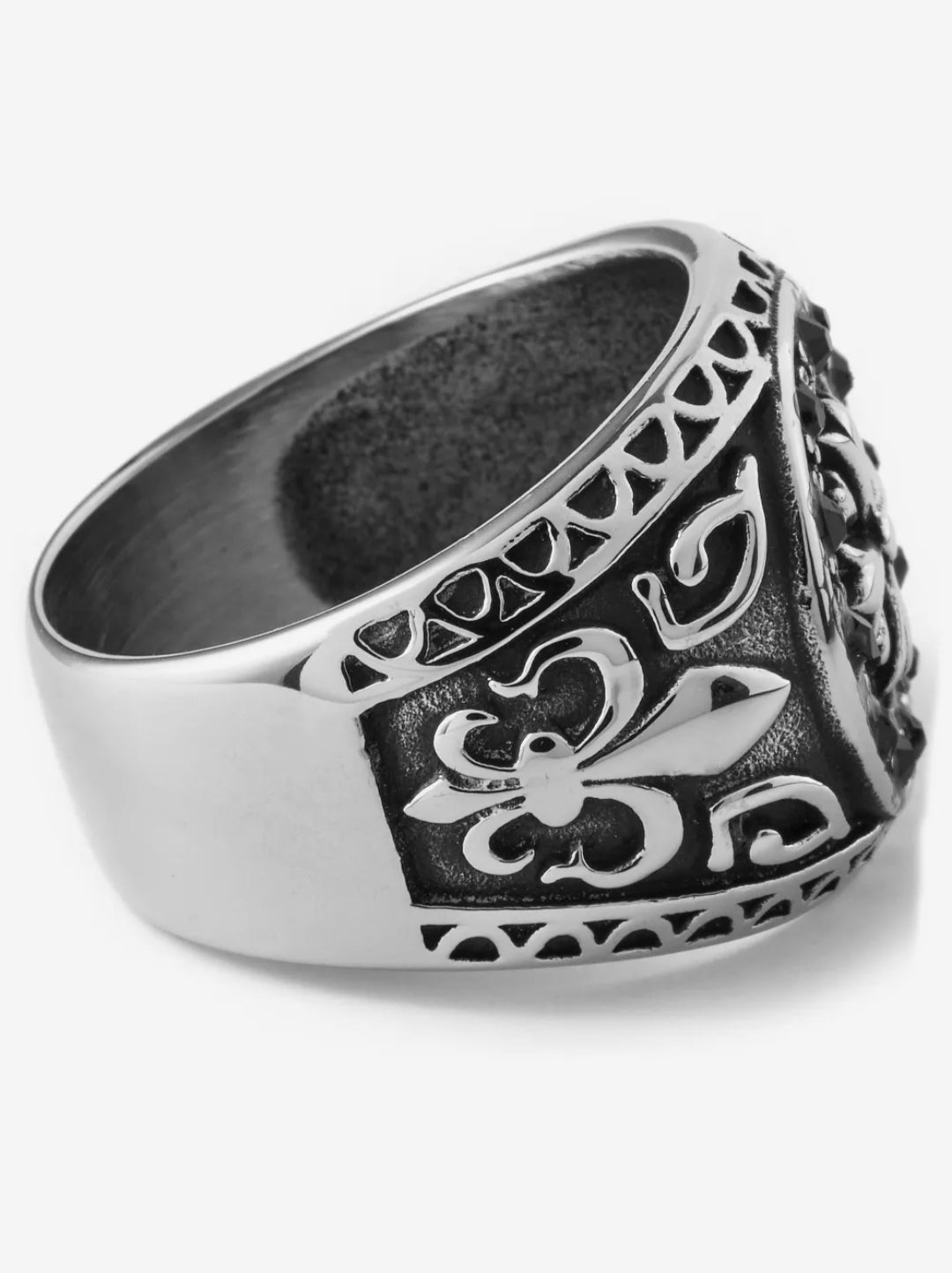 RARE PRINCE by CARAT SUTRA | Unique Fort Templar Ring | 925 Sterling Silver Oxidized Ring | Men's Jewelry | With Certificate of Authenticity and 925 Hallmark - caratsutra