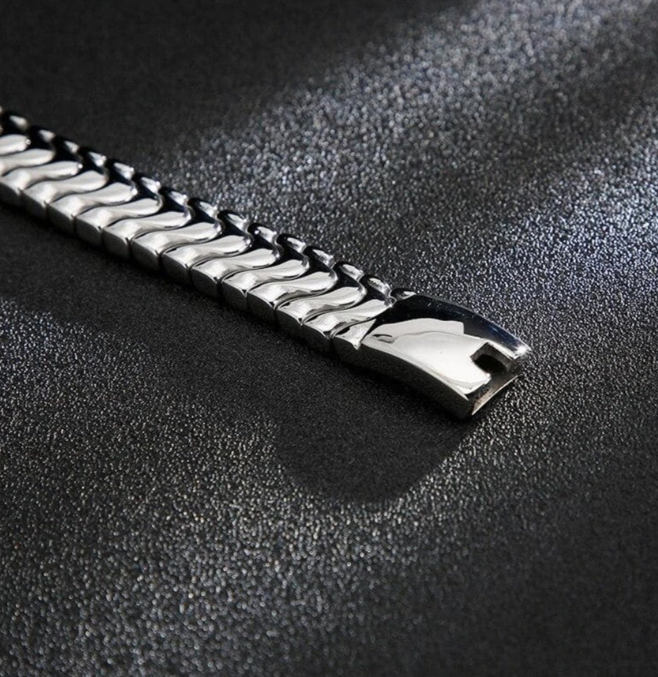 RARE PRINCE by CARAT SUTRA | Unique Watch Style High Polished Bracelet for Men | 925 Sterling Silver Bracelet | Men's Jewelry | With Certificate of Authenticity and 925 Hallmark - caratsutra