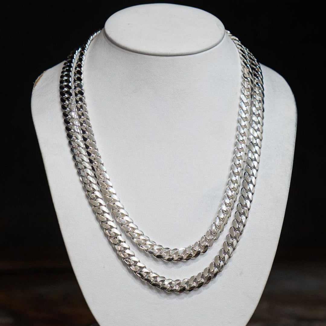 RARE PRINCE by CARAT SUTRA | 12mm Wide Solid Miami Cuban Link Chain | 925 Sterling Silver Chain | Men's Jewelry | With Certificate of Authenticity and 925 Hallmark - caratsutra