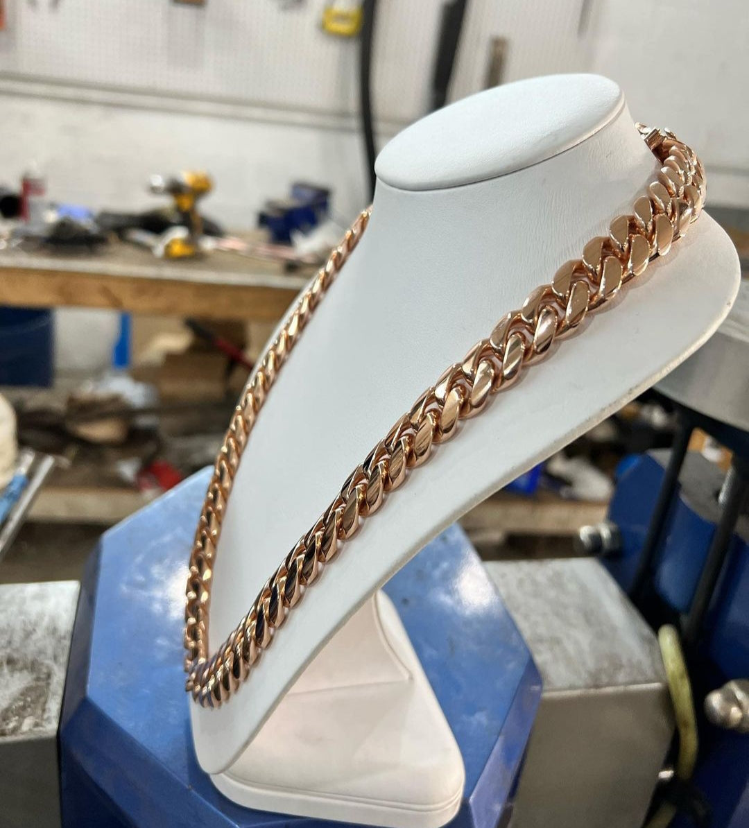 RARE PRINCE by CARAT SUTRA | 16mm Wide Solid Miami Cuban Link Chain | 22kt Gold Micron Plated 925 Sterling Silver Chain | Men's Jewelry | With Certificate of Authenticity and 925 Hallmark - caratsutra