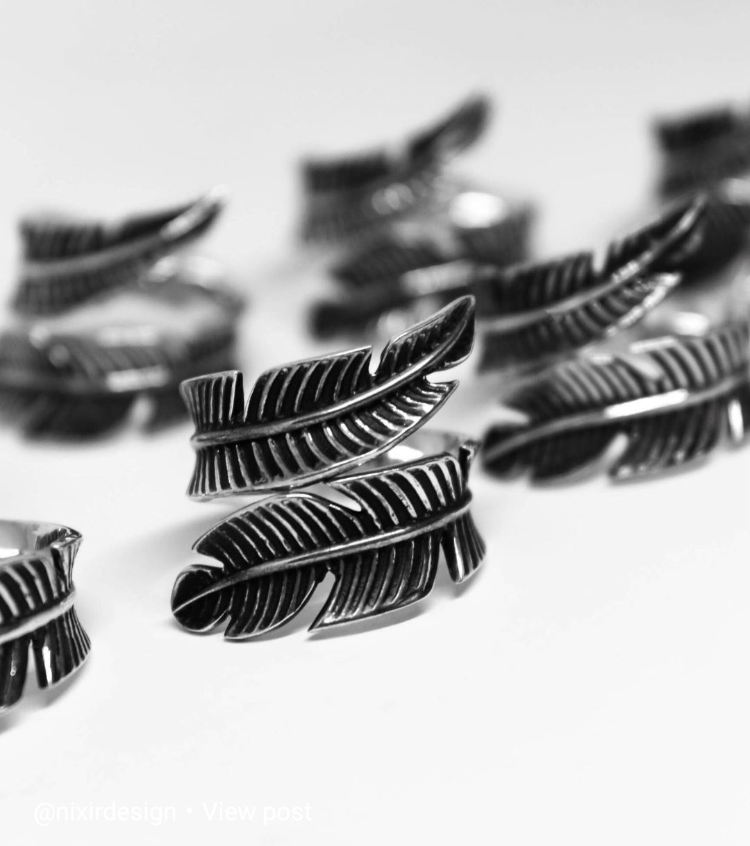 RARE PRINCE by CARAT SUTRA | Exclusive Feather Style Ring for Men, Oxidized Sterling Silver 925 Ring | Jewellery for Men| With Certificate of Authenticity and 925 Hallmark - caratsutra