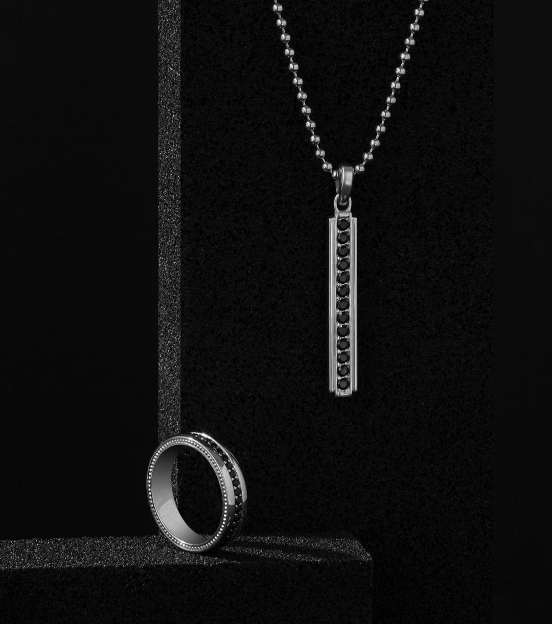RARE PRINCE by CARAT SUTRA | Exclusive Pave Band Ring for Men, Sterling Silver 925 Ring | Jewellery for Men| With Certificate of Authenticity and 925 Hallmark - caratsutra