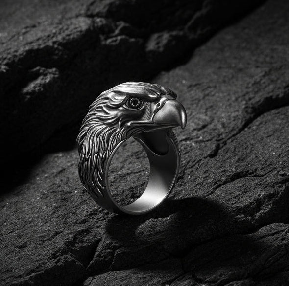 Sterling Silver Eagle Ring Mens Sterling Silver Eagle Rings Silver