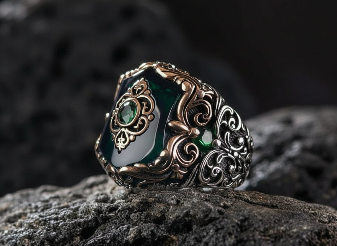 925 Sterling Mens Rings Silver Designs RARE PRINCE By CARAT SUTRA