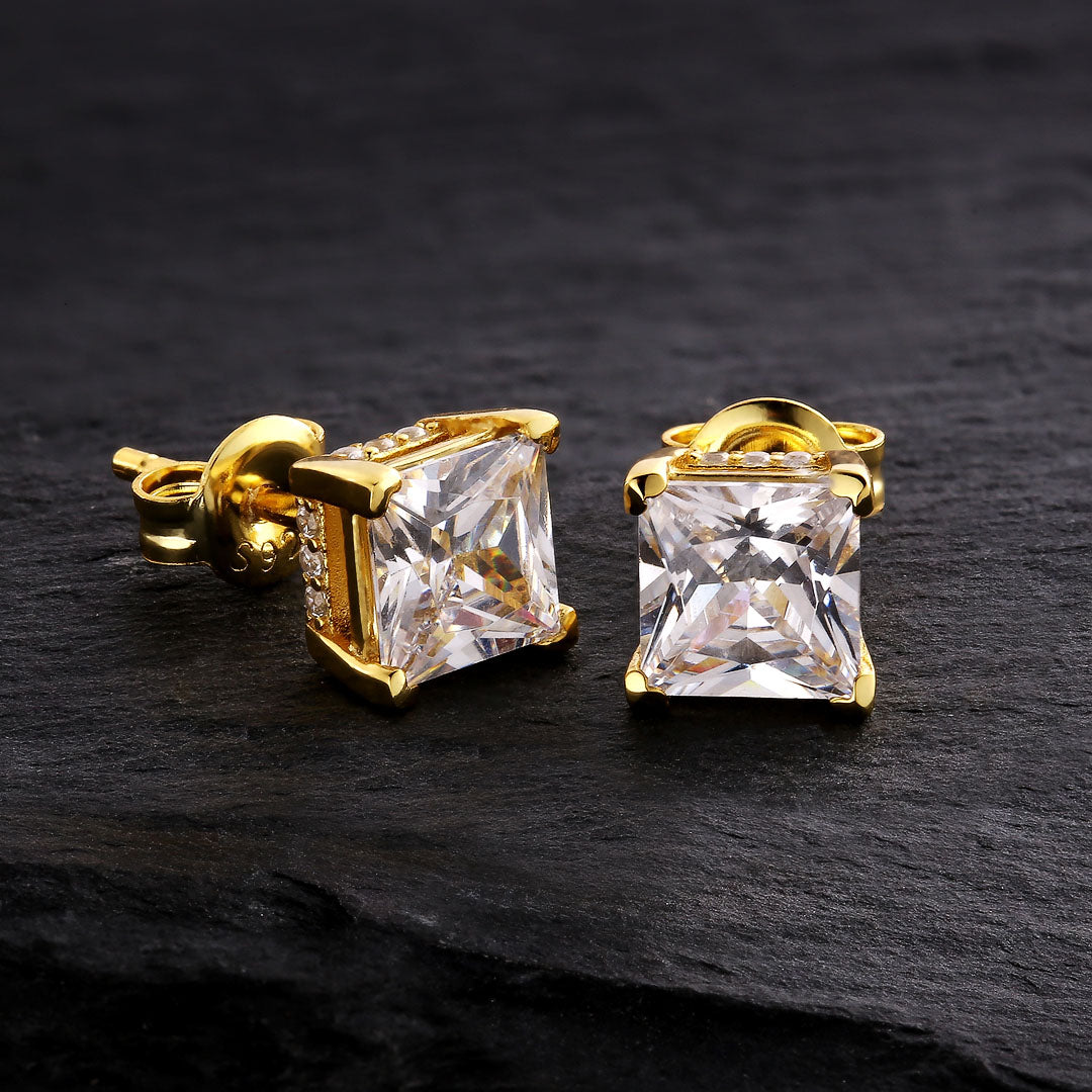 Carat Diamond Square Mens Diamond Earrings RARE PRINCE By