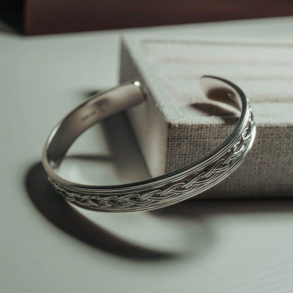 RARE PRINCE by CARAT SUTRA | Adjustable Braided Style Bangle/kadaa/Handcuff for Men & Boys | 925 Sterling Silver Bracelet | Men's Jewelry | With Certificate of Authenticity and 925 Hallmark - caratsutra