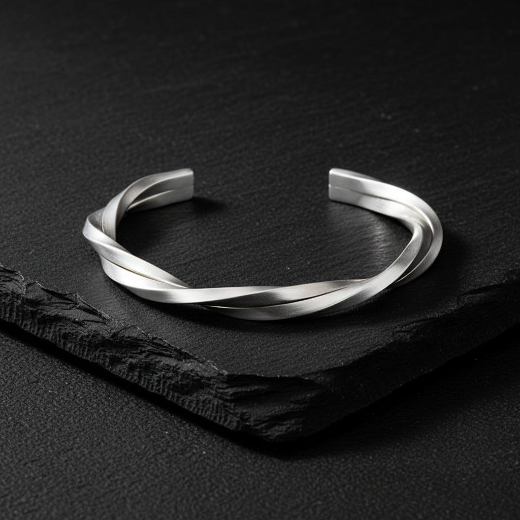 Twisted Rope Bangle| Adjustable Modern Style Bangle/kadaa/Handcuff | 925 Sterling Silver