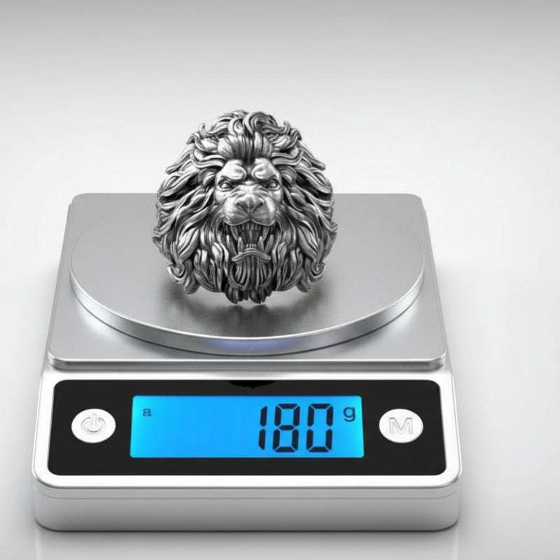 RARE PRINCE by CARAT SUTRA | Unique Designed Ferocious Lion Ring | 925 Sterling Silver Oxidized Ring | Men's Jewelry | With Certificate of Authenticity and 925 Hallmark - caratsutra