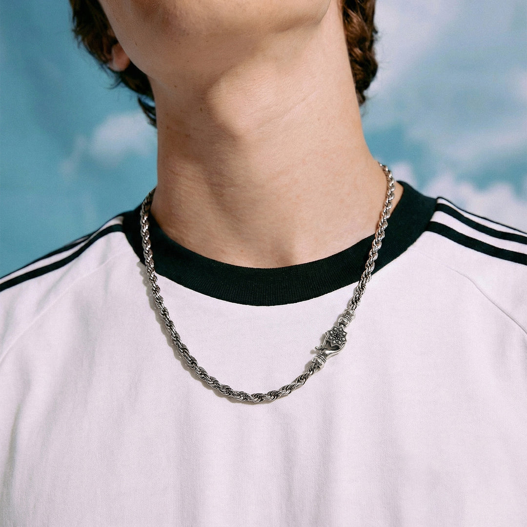 Vintage Lotus Rope 3mm Rope Chain | 925 Sterling Silver Chain