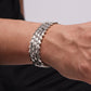 3 Row, 18mm Wide Solid Armor Bracelet Studded with/without Swarovski Diamond | 999 Sterling Silver | With Certificate of Authenticity and 925 Hallmark