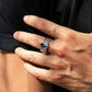 RARE PRINCE by CARAT SUTRA | Exclusive Adjustable Feather Band studded with Natural Blue Sapphire, Oxidized Sterling Silver 925 Ring | With Certificate of Authenticity and 925 Hallmark
