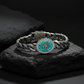 Unique Style Double Headed Eagle Bracelet with original 25ct Irani Turquoise | 925 Sterling Silver Oxidized Bracelet | With Certificate of Authenticity and 925 Hallmark - caratsutra