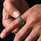 Braided Wheat Designed Solid Band Ring | 925 Sterling Silver Oxidized Ring