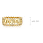 22k Gold Plated Classic Armour Interchangeable Silver Band | 925 Sterling Silver Ring, studded with Swarovski stones