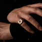 Hand-Engraved Vintage Horse Shoe Oxidized Ring | Sterling Silver 925 Ring