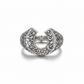Hand-Engraved Vintage Horse Shoe Oxidized Ring | Sterling Silver 925 Ring