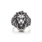 RARE PRINCE by CARAT SUTRA | Unique Designed Lion Door Knocker Ring | 925 Sterling Silver Oxidized Ring | With Certificate of Authenticity and 925 Hallmark - caratsutra