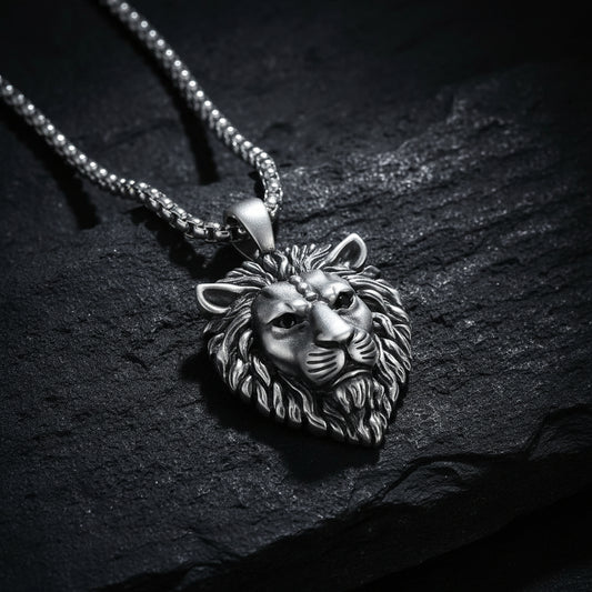 Vintage Lion Pendant for Men | 925 Sterling Silver Oxidized Pendant | Men's Jewelry (Copy)