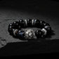 Vintage Oxidized Tiger Face Black Onyx Beads Bracelet | 925 Sterling Silver