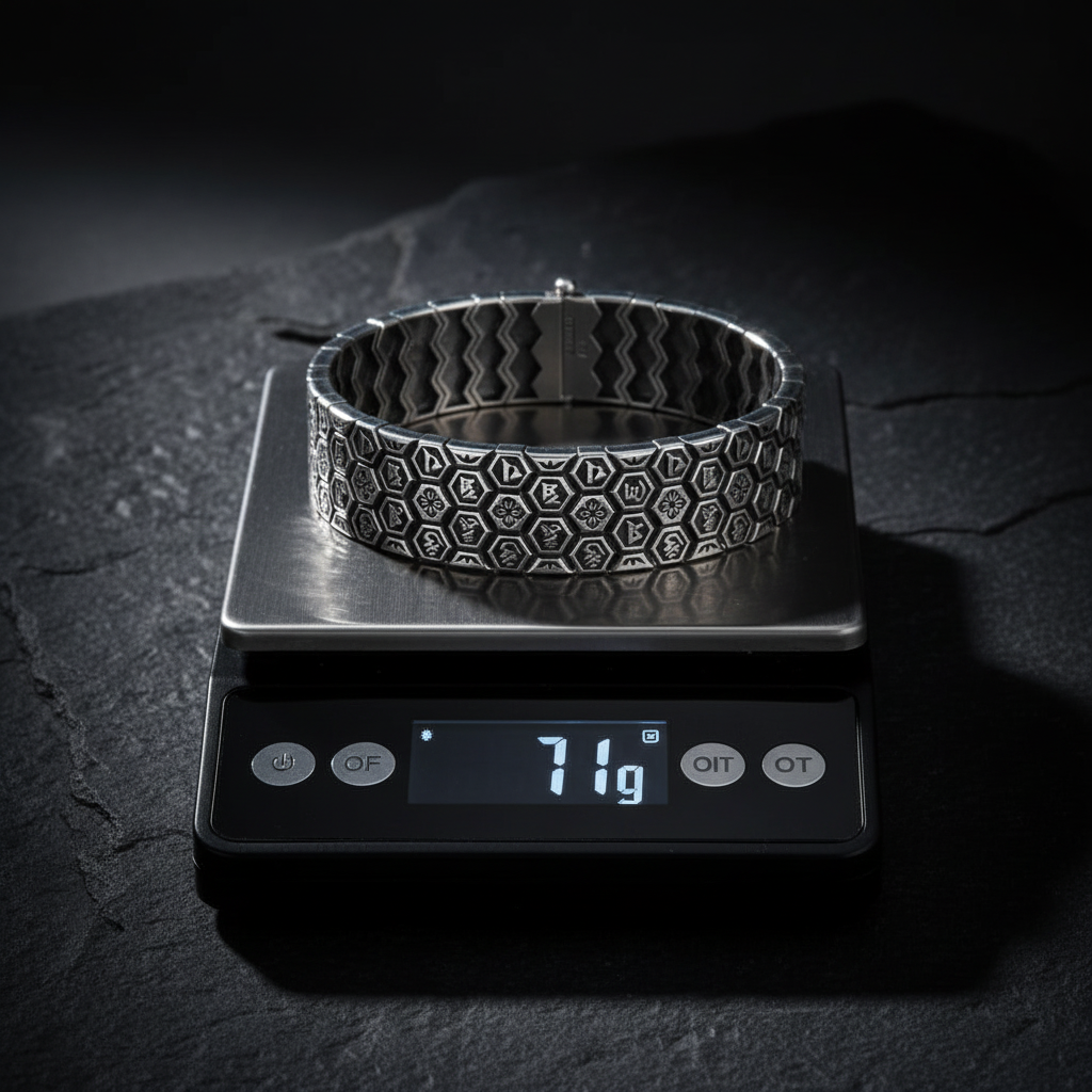 Vintage Hive Bracelet | 18mm Wide Solid | 925 Sterling Silver