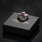 RARE PRINCE by CARAT SUTRA | Adjustable Unique Designed Snake Ring with 3ct Natural Burma Ruby | 925 Sterling Silver Oxidized Ring - caratsutra