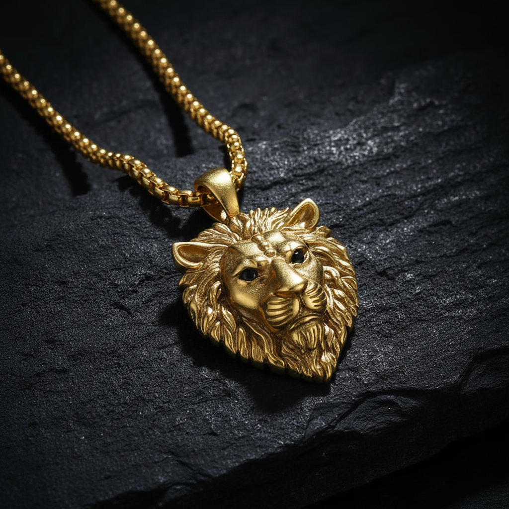 Vintage Lion Pendant for Men | 925 Sterling Silver Oxidized Pendant | Men's Jewelry (Copy)