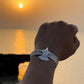 Eagle bangle | Matt / Shiny Finish Adjustable Cuff Style Bangle / kadaa | 925 Sterling Silver